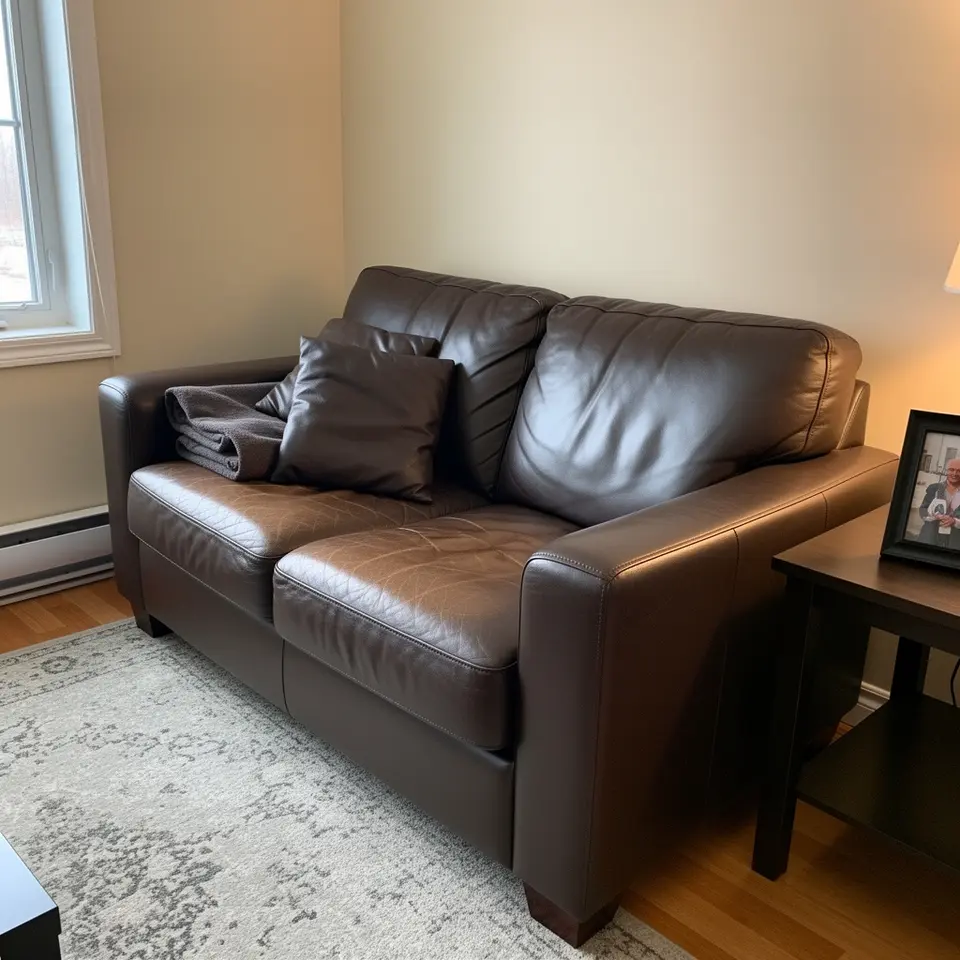 Leather loveseat for sale in Mississauga - ready for local pickup - фото 1