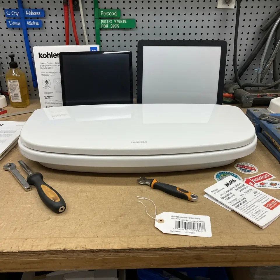 Kohler Elongated Toilet Seat with Soft Close, Good Condition - фото 1