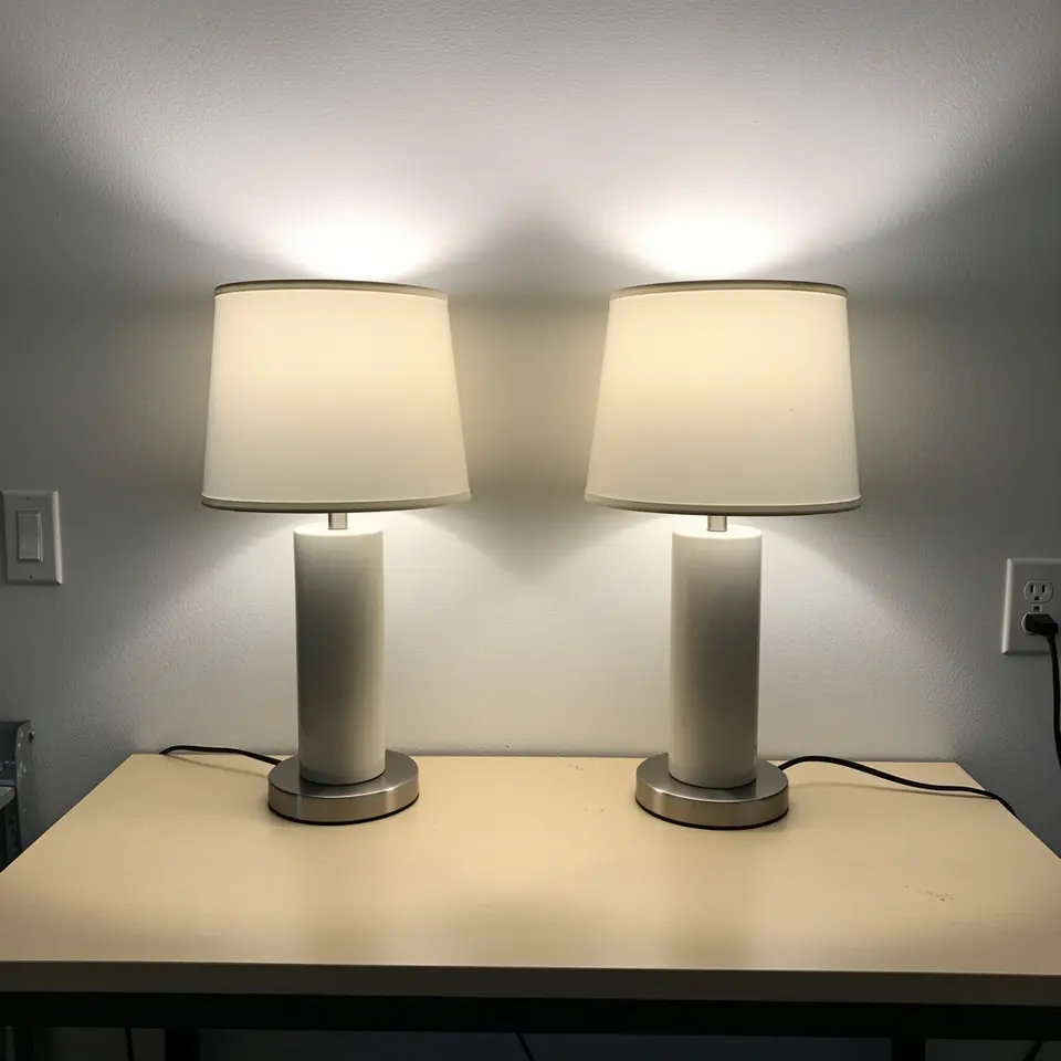 Pair of bedside table lamps, good condition for home use in Regina - фото 1