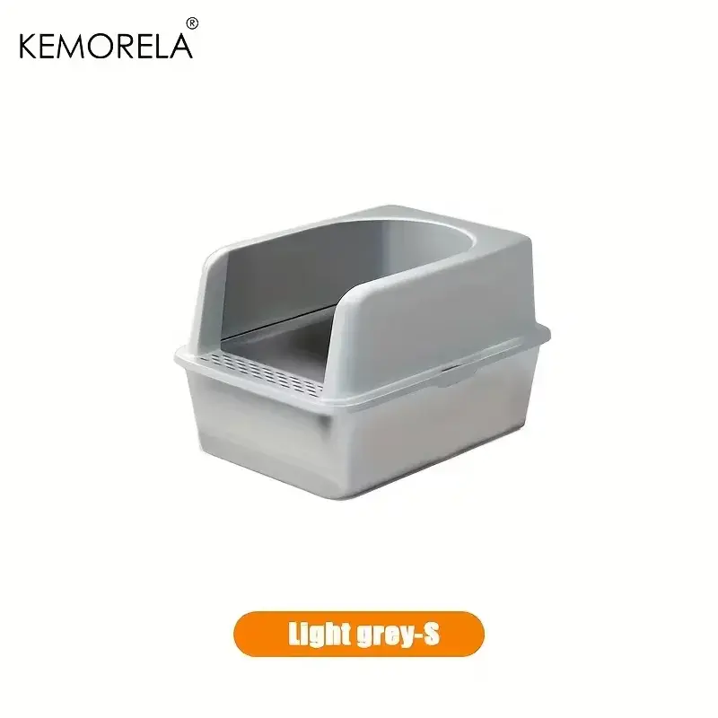 Лоток для котів XL нержавіюча сталь 60×50 см - високі борти - фото 1