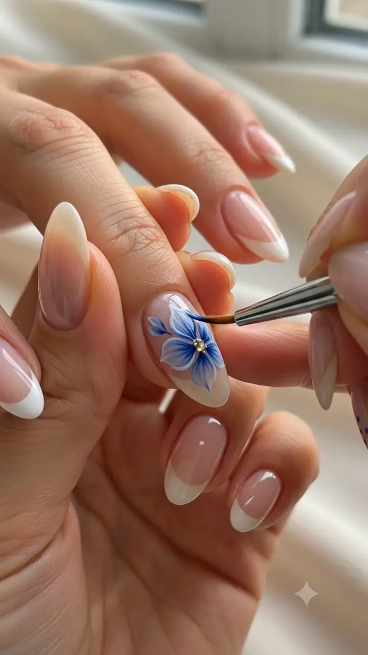 Would You Wear These Nails? 💙🌸 - фото 1