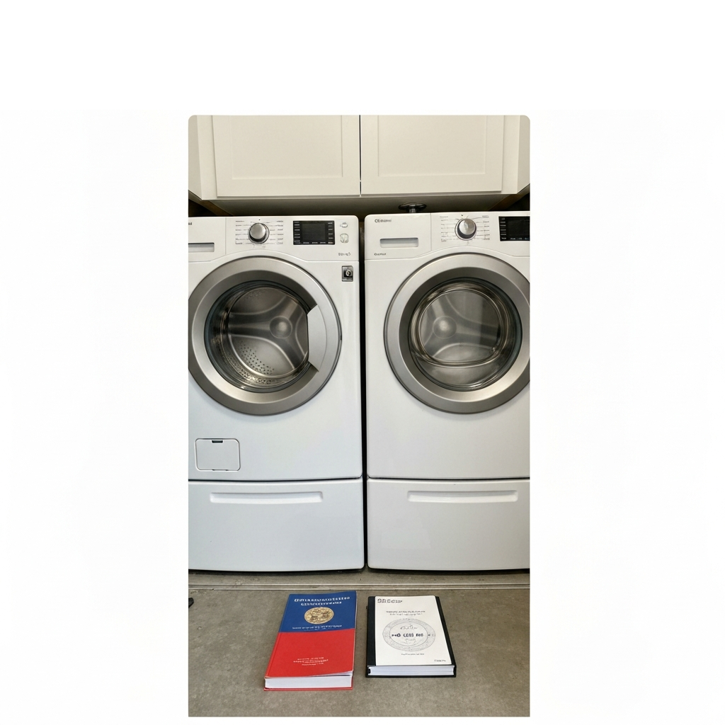 Washer dryer pair, clean and available for local pickup in Red Deer - фото 1