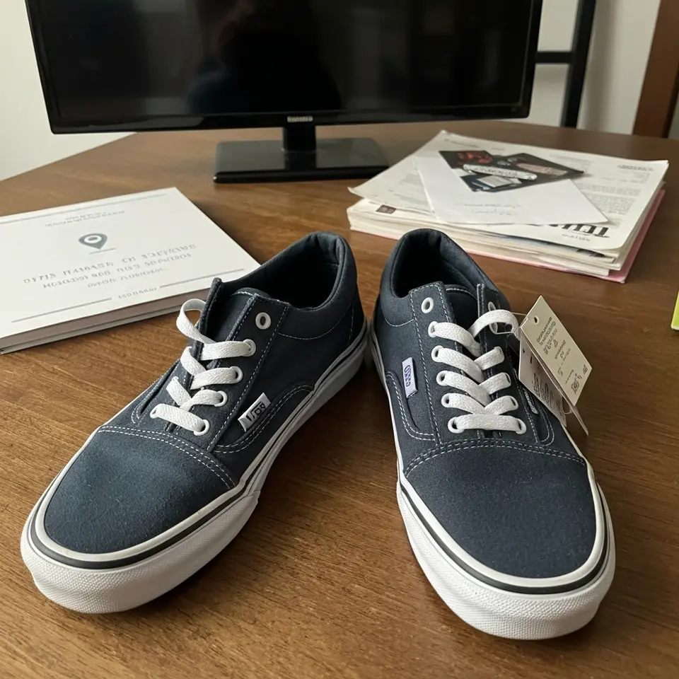 Boys Vans Sneakers, Size 4 Youth, Light Wear - фото 1