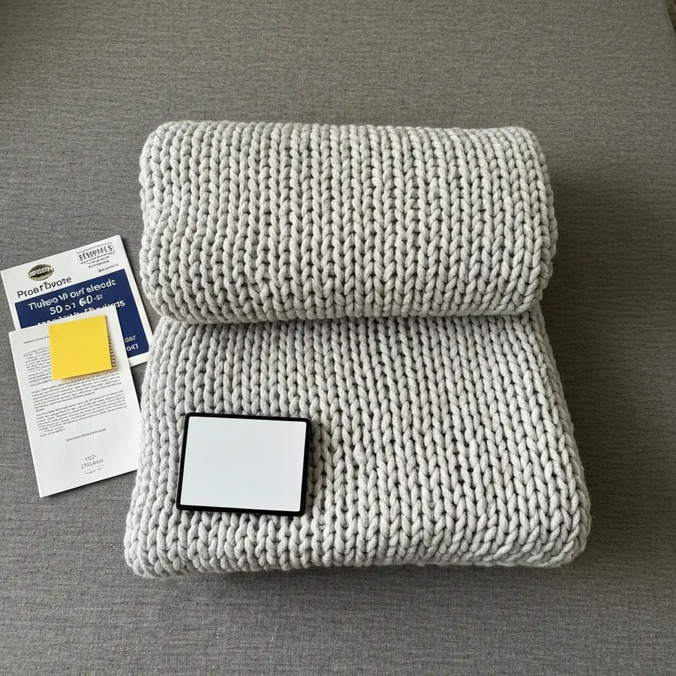 Chunky Knit Throw Blanket 50 x 60 Inches - фото 1