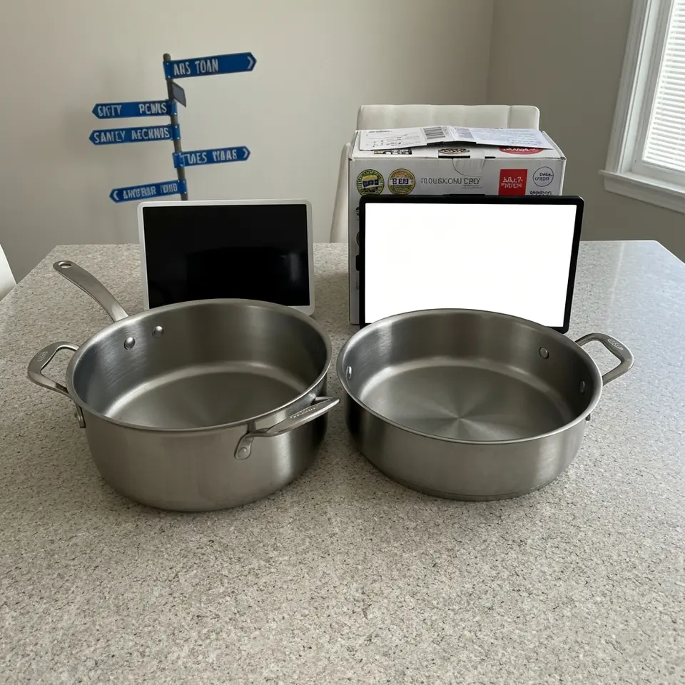 All-Clad Stainless Steel 10 Piece Cookware Set - фото 1
