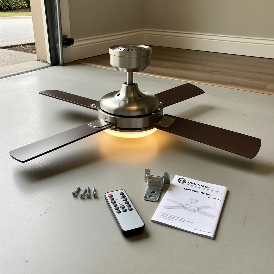 Modern ceiling fan with remote for sale in Surrey - ready for local pickup - фото 1