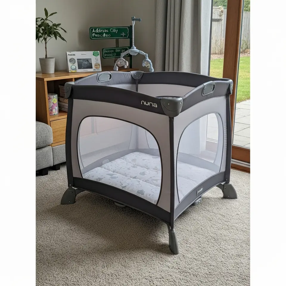 Nuna Sena Aire Travel Crib and Play Yard, Clean Used Condition - фото 1