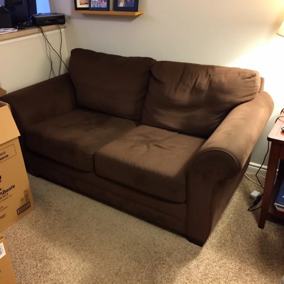 Brown Couch, Solid Frame and Soft Cushions, Clean - фото 1
