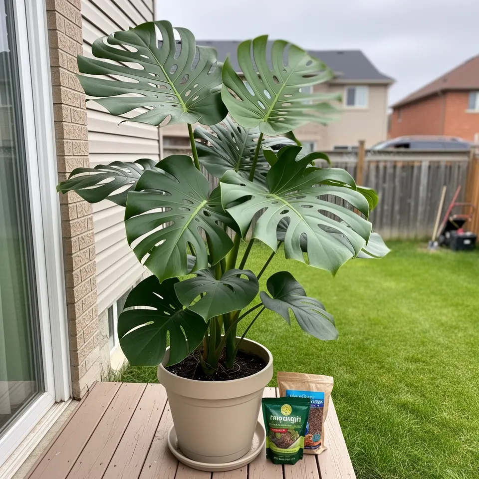 Large monstera plant - clean home item, pickup in Winnipeg - фото 1