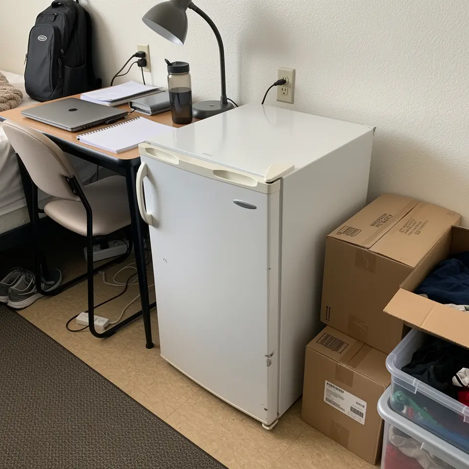 Mini Fridge with Freezer, Clean and Working, Clean - фото 1
