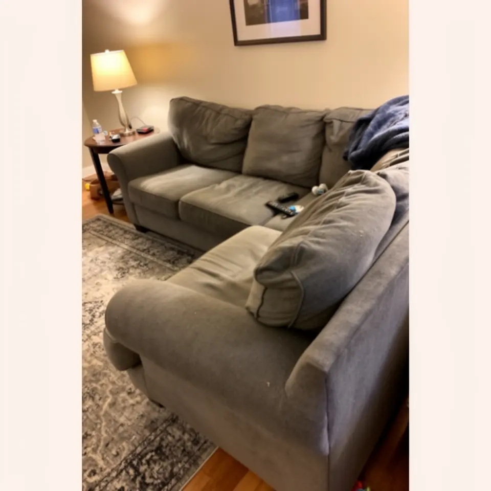 Gray Sectional Couch, Good Used Condition, Moving Sale - фото 1