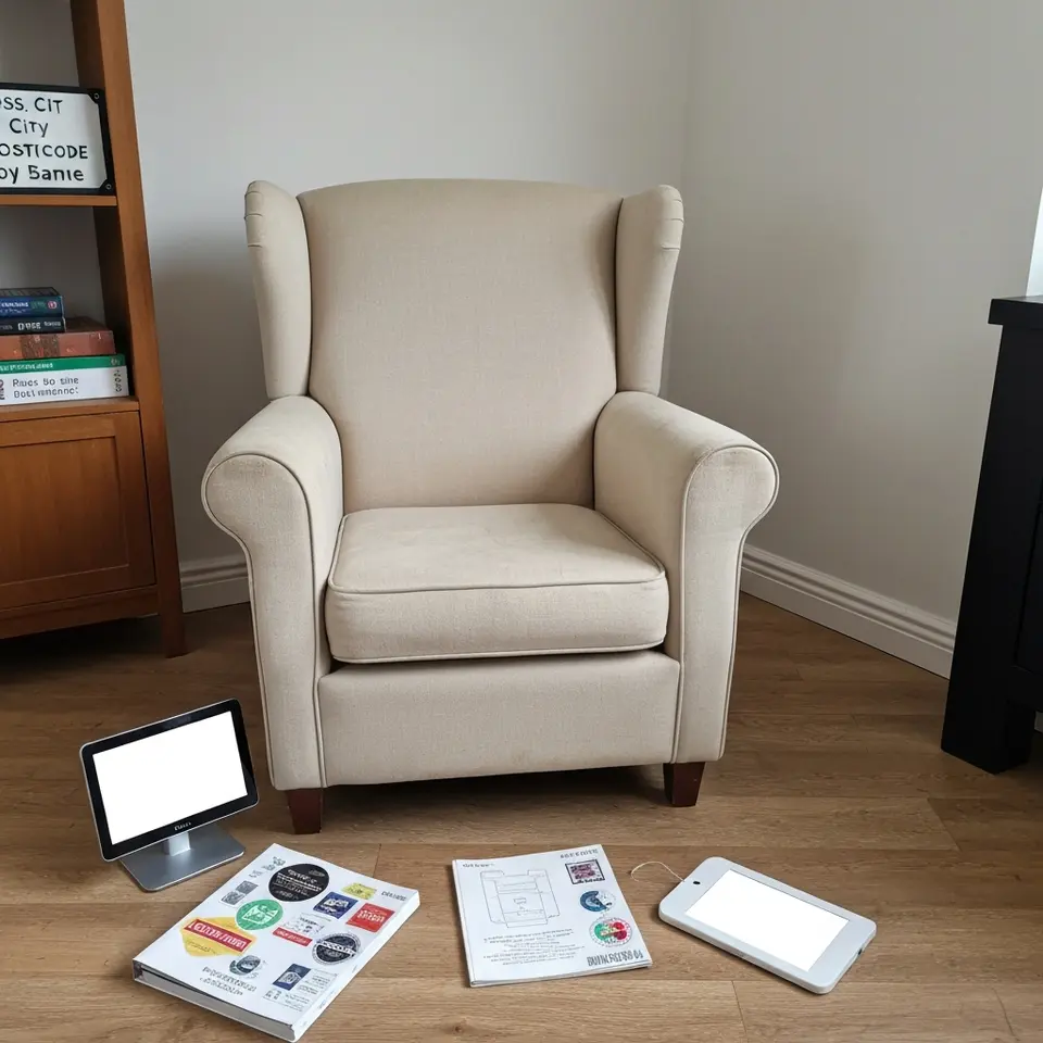 Nearly new velvet armchair in forest green, good practical condition - фото 1