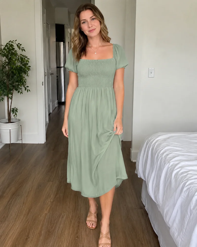 Demo Listing: Women’s Sage Green Dress, Size M - фото 1