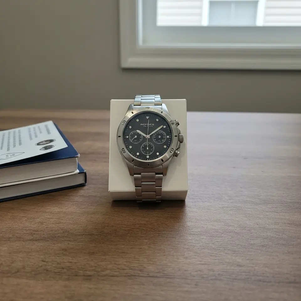 Fossil leather strap watch, clean and ready to wear - фото 1