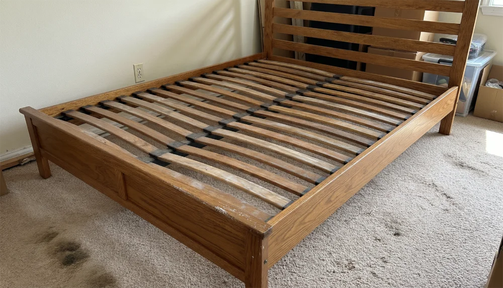 Wooden Bed Frame, Solid and Simple - фото 1