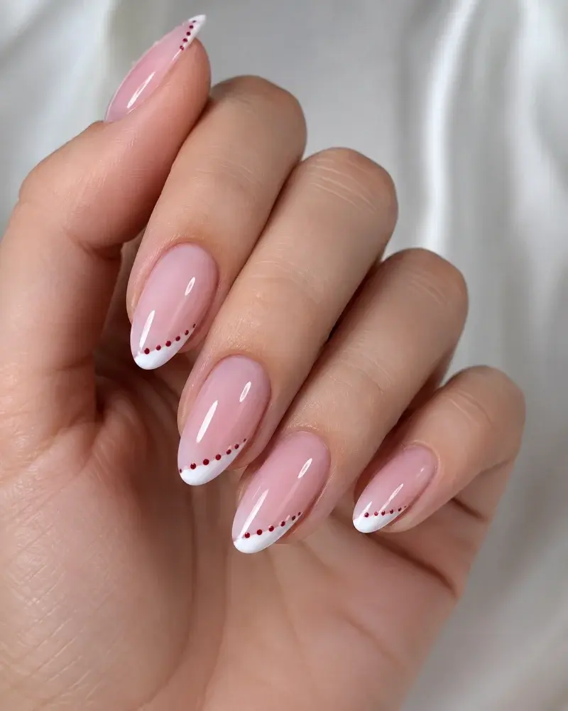 Burgundy Nail Art Polish for Dotted French Tips - фото 1