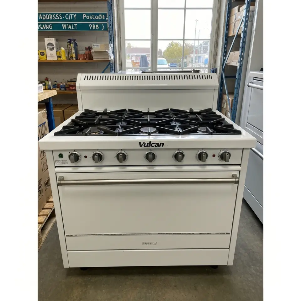 Vulcan Six-Burner Commercial Gas Range, Clean Working Unit - фото 1