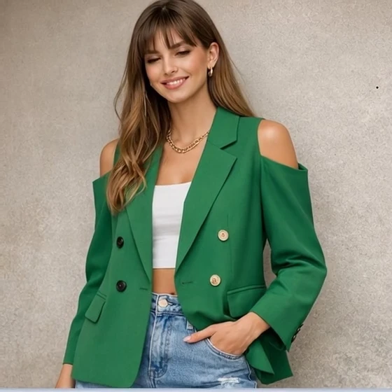 💚 Жакет, який притягує погляди.