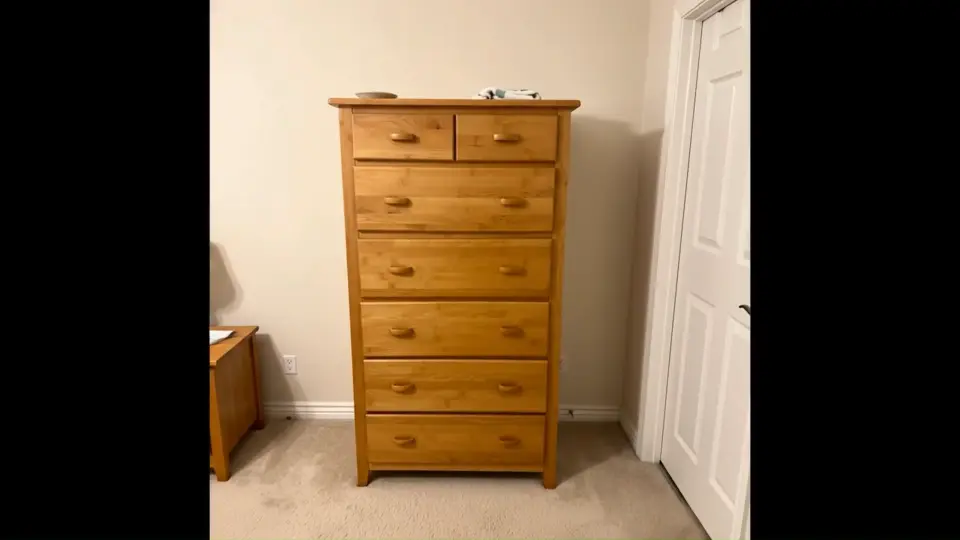 Tall Dresser, Clean and Solid, Light Use 597e-2 - фото 1