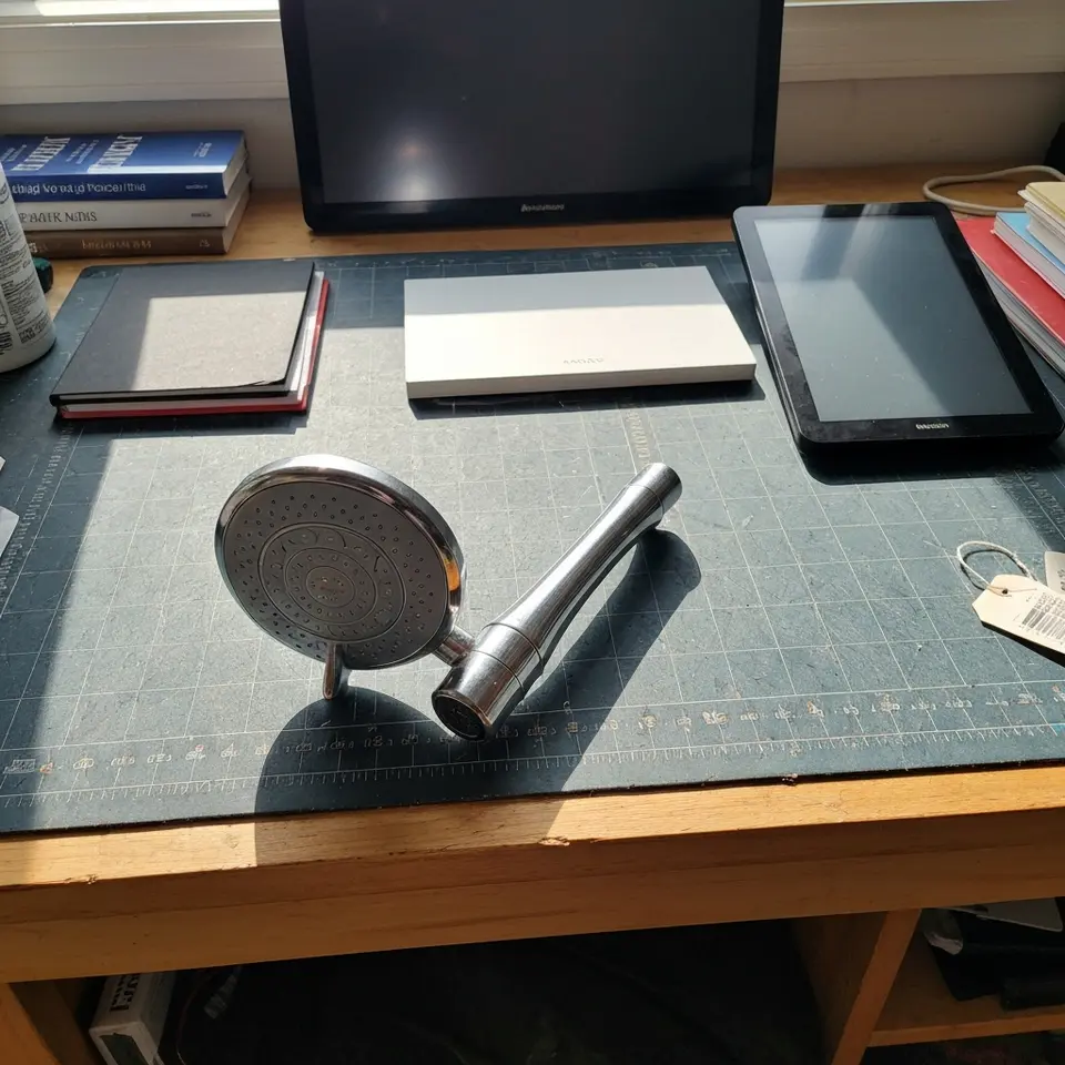 Moen Rain Shower Head and Valve Trim, Good Condition - фото 1