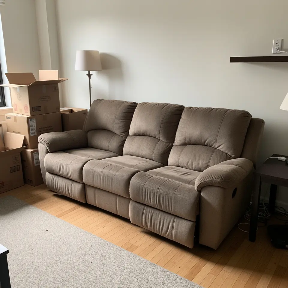Reclining Couch, Works Fine, Clean - фото 1