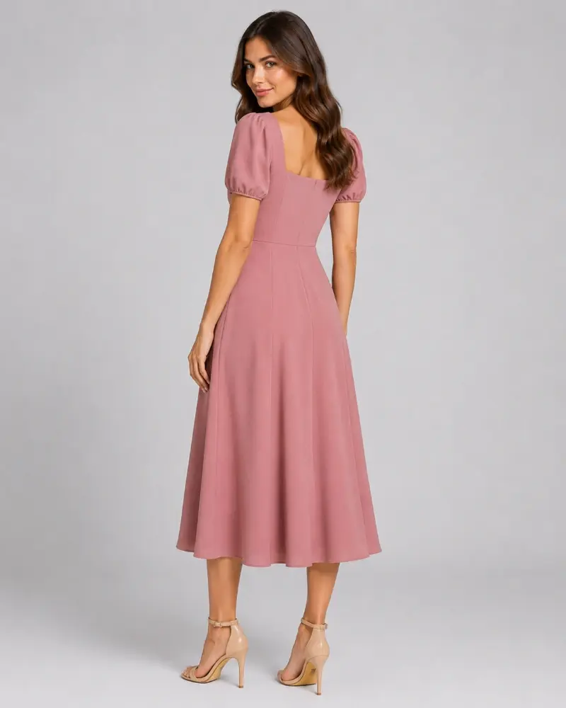 Dusty Rose Midi Dress | 6 Photos + Video Demo - фото 5