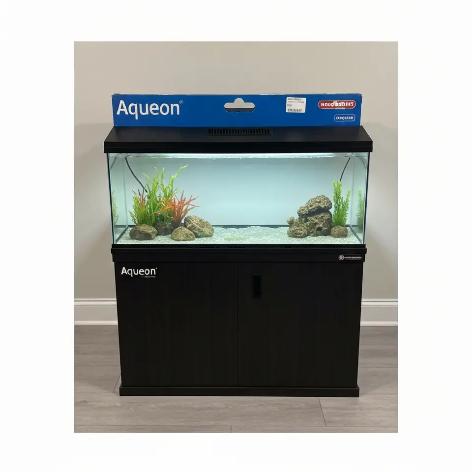 Aqueon 75-Gallon Aquarium with Stand, Clean and Ready - фото 1