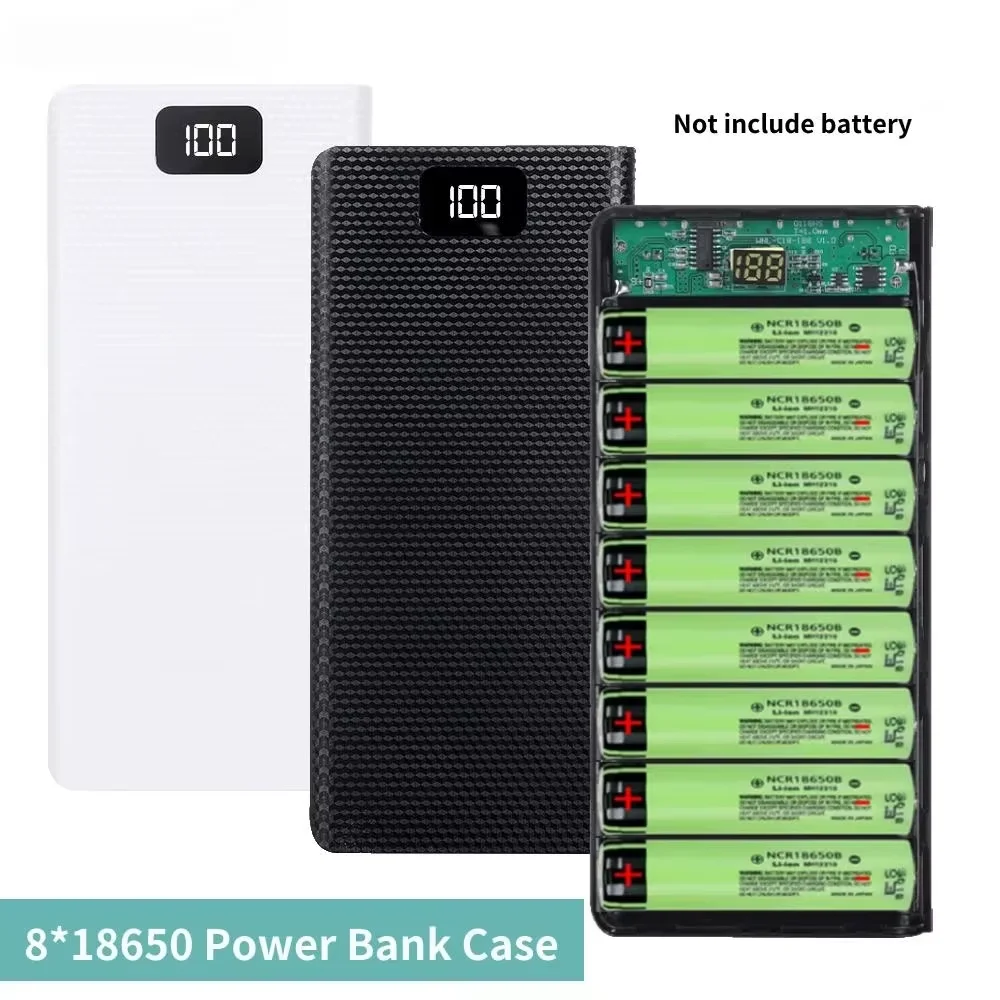 Power Bank на 8×18650 с быстрой зарядкой PD и QC3.0, 2×USB - фото 2