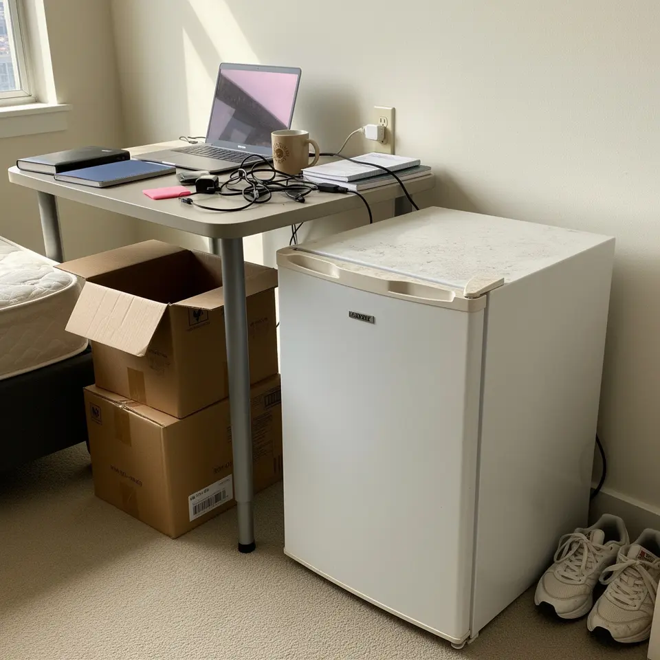 Mini Fridge for Bedroom, Garage or Office, Minor Wear - фото 1