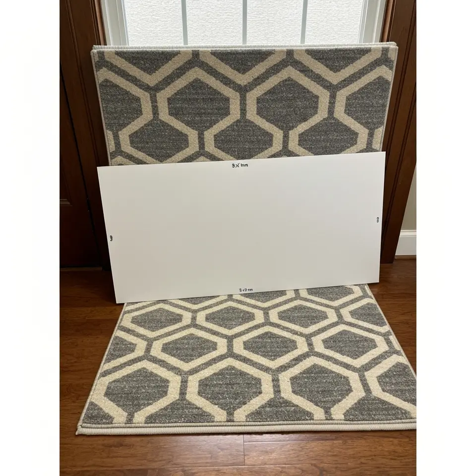 8x10 Neutral Geometric Area Rug, Local Pickup - фото 1