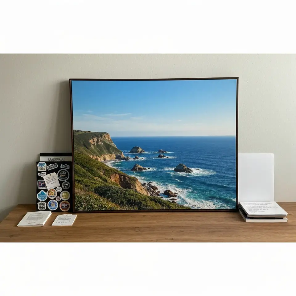 Framed Coastal Landscape Canvas 30 x 40 Inches - фото 1