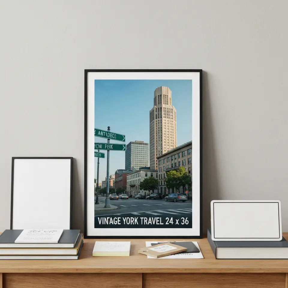 Vintage Style New York Travel Print 24 x 36 - фото 1