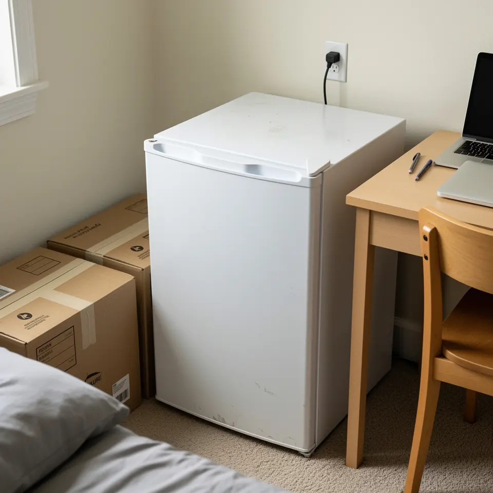 Clean Compact Refrigerator, Ready to Use, Works Fine e5f0-2 - фото 1
