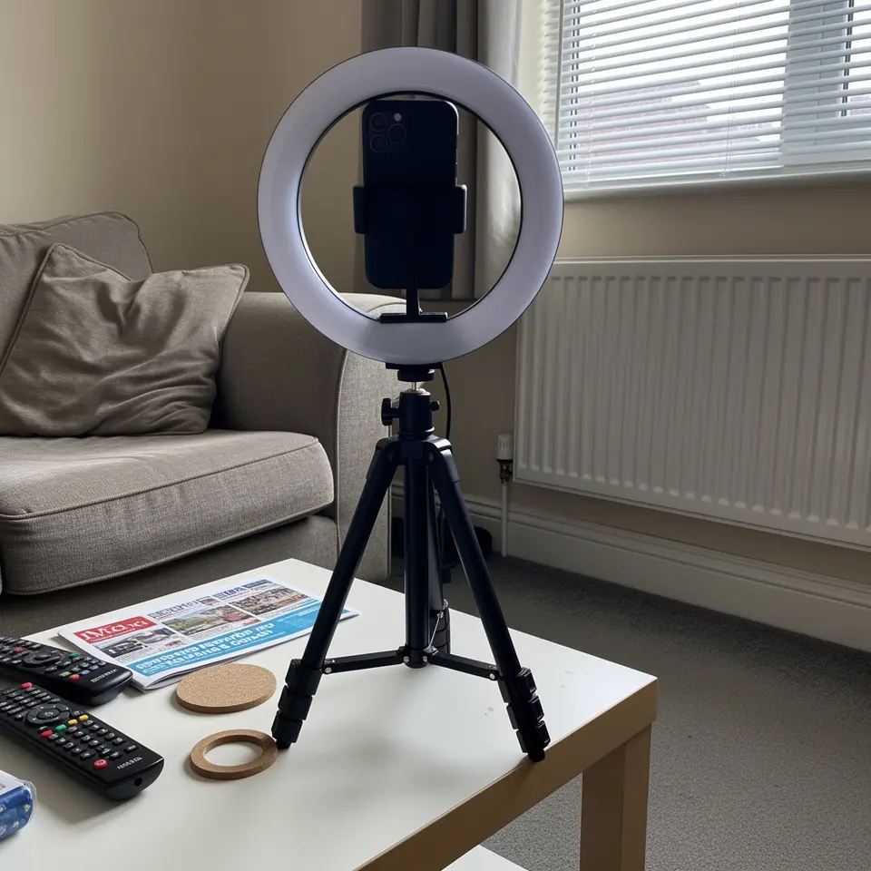 Phone tripod, ring light and holder kit - Liverpool local collection - фото 1