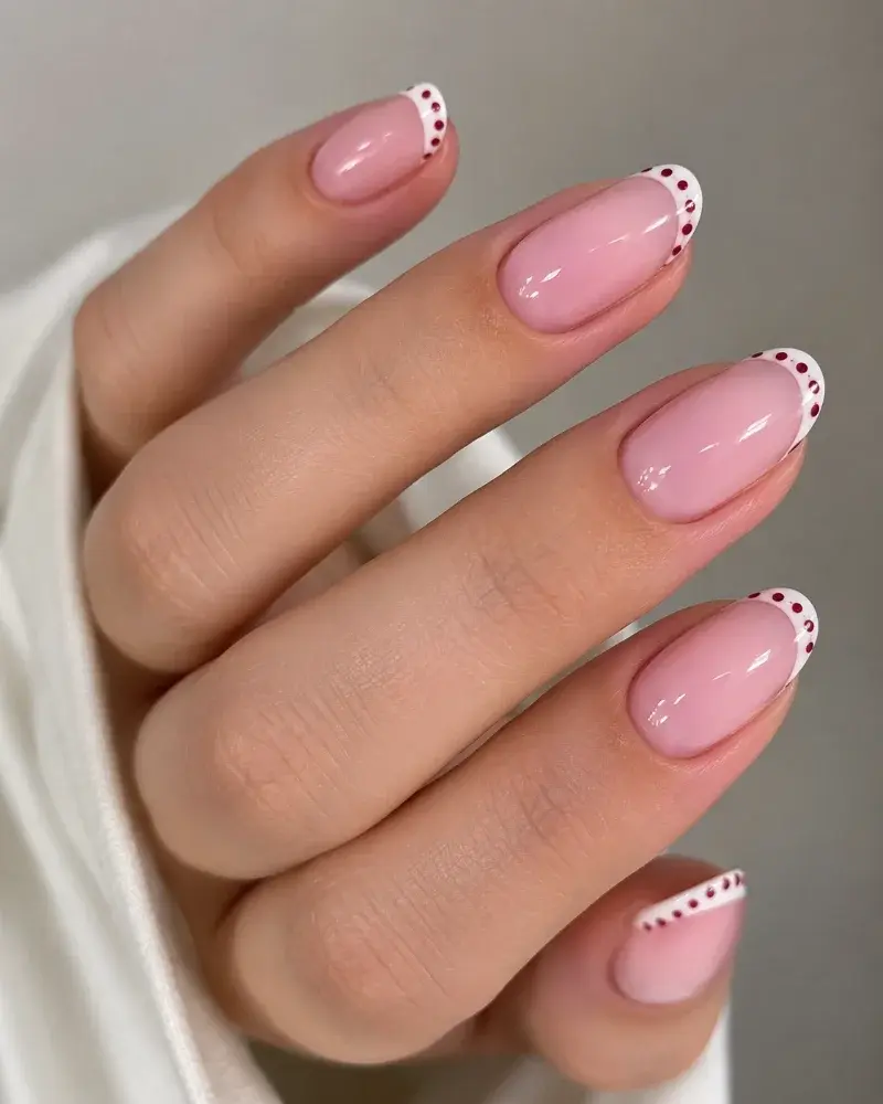 Burgundy Nail Art Polish for Dotted French Tips - фото 2