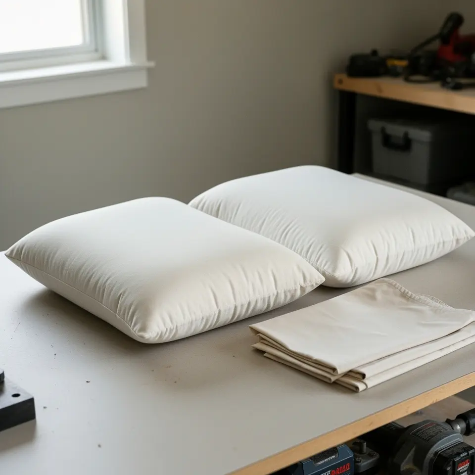 Memory foam pillow pair, good condition for home use in Quebec City - фото 1