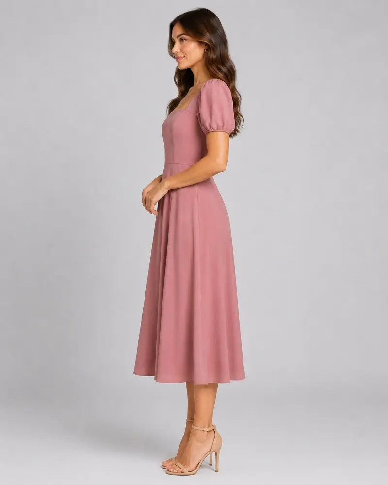 Dusty Rose Midi Dress | 6 Photos + Video Demo - фото 4